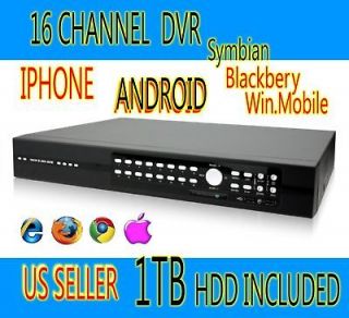 16 ch channel standalone stand alone cctv dvr W/1TB HDD