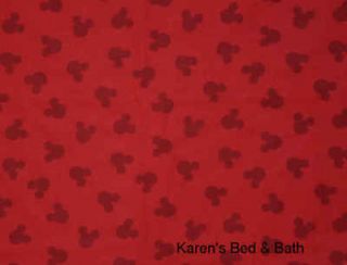 Curtain Valance Sewn From Mickey Mouse Red Fabric NEW