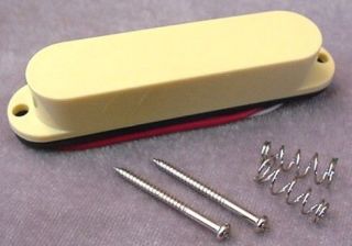 IVORY COVERED SINGLE COIL ELECTRIC GUITAR PICKUP alnico