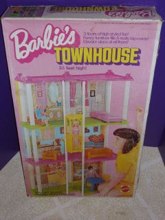 Vintage BARBIE 3 1/2 Story TOWNHOUSE w/Orig Box & Furn