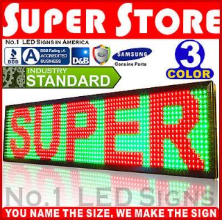 Color LED Sign   12 x 30 Programable Scrolling Outdoor message 