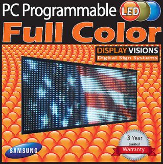 LED Programmable Sign FULL COLOR OUTDOOR or WINDOW Sign