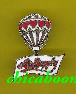 Air Supply 1981 tour deluxe enamel balloon badge button pinback 