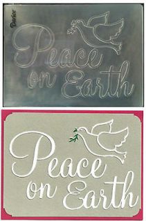 Darice Embossing Folder PEACE ON EARTH ~ 1216 67 ~ CHRISTMAS ~ New 