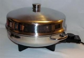 Farberware 12 Buffet Server Electric Skillet 344A Fry Pan Stainless 