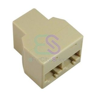 RJ45 1x2 Ethernet Connector Splitter 1 to 2 sockets Internet Cable 
