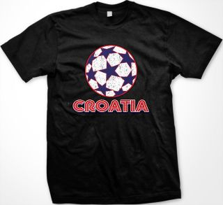   Soccer Ball Star Design Croatian National Ethnic Pride Mens T shirt