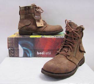 BED STU SHOES BROWN LEATHER SEXY BOOTS MEN $130 BNIB