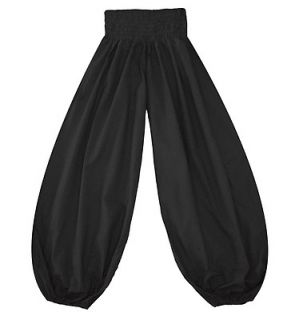   Balloon Yoga pants size M cotton harem baggy breeches black INDIA