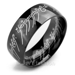 Size 10 Black The Lord of Rings Stainless Steel Men LP11 396 1