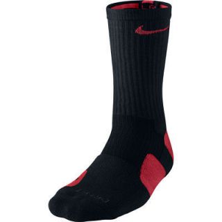 Nike Dri Fit CREW ELITE Basketball Socks Black/Red SX3693 002 8 12 L