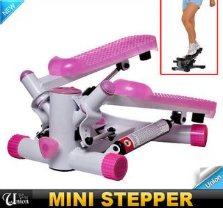 New Portable Aerobic Fitness Machine Mini Stepper Stair With LCD Pink 