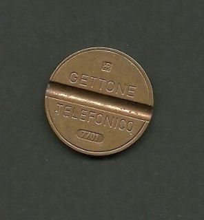 Gettone Telefonico January 1977 Coin Token Italian Phone Coin