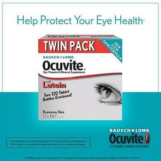 Ocuvite Lutein Eye Vitamin/ Mineral Supplement, Twin Pack 2x 120ct 
