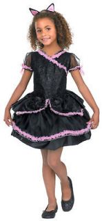Glitter Kitty Cat Black Pink Dress Dance Child Costume