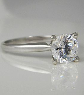 00 CT BRILLIANT ROUND CUT 4 PRONG SOLITAIRE ENGAGEMENT RING 14K 