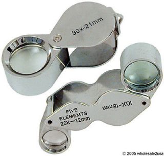 Watchmaker Combo (1) 30x +(1) 20x10x Jeweler Eye Loupes
