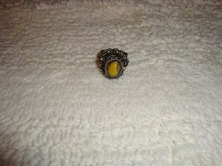 Vintage Beautiful Sterling Poison Ring with Tigers Eye