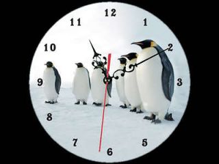 Clock 1168 Emperor Penguins fun facts Wall Clock New