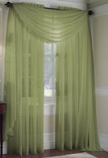 sage sheer curtains in Curtains, Drapes & Valances