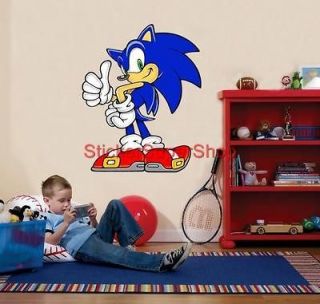 XXL CLASSIC SONIC Retro Decal Removable WALL STICKER Video Game 80x65 