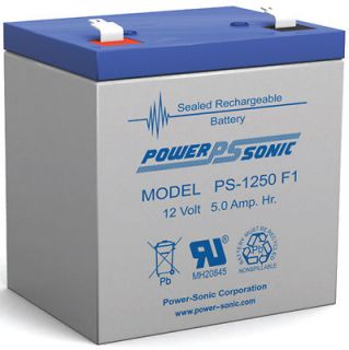 Power Sonic 12V 5AH Sealed Lead Acid (SLA) Battery for UB1250 6FM5 