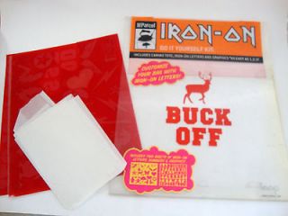 Parcel Iron on Letters, Numbers and Graphics   Buck Off
