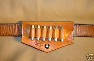 CME Holsters Custom Leather Tooled Belt Snap Cartridge Holder 6ct