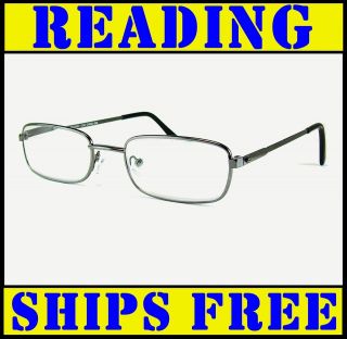 READING GLASSES CLEAR METAL NEW MENS WOMENS +1.50 +2.00 +2.50 FREE 