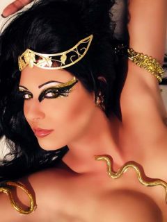   Greek Egyptian Roman Goddess Costume Crystal Eye Halloween Makeup
