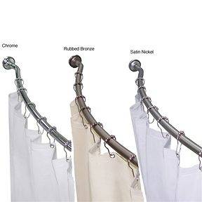   SHOWER ROD SET w/rod, hooks, curtain liner, various finishes available