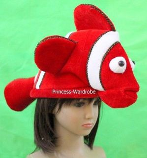   Cute Red Nemo Fish Hat Party Costume For Free Size Gift Present