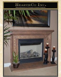 Malibu Fireplace Mantel (mantle) Surround GYPSUM precast mantels