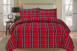 red plaid bedding in Bedding