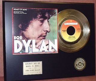 BOB DYLAN GOLD 45 RECORD AWARD QUALITY COLLECTIBLE MEMORABILIA LTD 