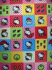 Sanrio Hello Kitty Patches Fleece Red Multi Fabric   2y