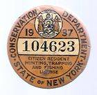 1937 Tennessee Hunting Fishing License Button