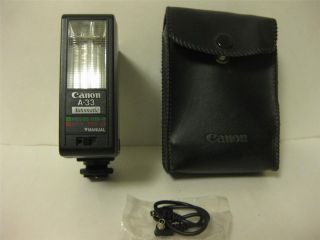 Canon A 33 Automatic Electronic Flash Unit for 35mm Cameras LIKE NEW