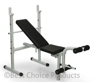   Adjustable Flat Incline Weight Bench Press Leg Curl Home Gym Machine