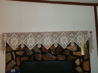 New White Lace Patchwork Quilt Design Mantel Scarf
