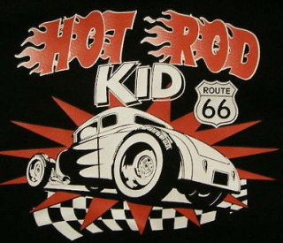 HOT ROD KID bowling shirt from Grandpa FUN 2 tone RED/black 