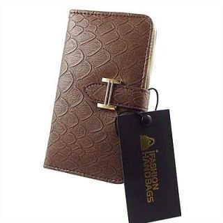 Designer Croc Leather Flip Case Cover Wallet Clutch for Samsung Galaxy 