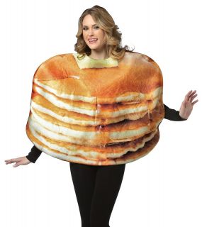 Funny Pancake Stack Adult Breakfast Food Halloween Fancy Dress Costume