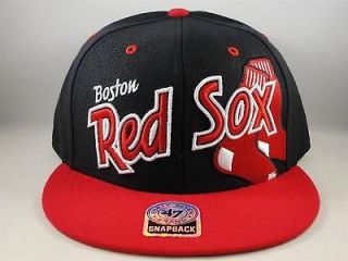MLB BOSTON RED SOX SNAPBACK HAT CAP 47 BRAND FLAT BILL UNDERGLOW NAVY