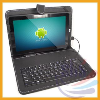 PU Leather Cover Stand Case USB W/ Keyboard For 10/10.1/10.2Android 