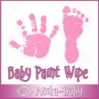   Girl Pink Toddler Newborn Imprint Paint Wipe Handprint Footprint Kit