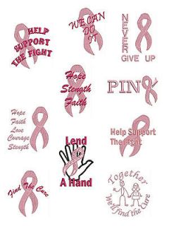 Cancer Ribbons Machine Embroidery Designs Free Font Brother Many 