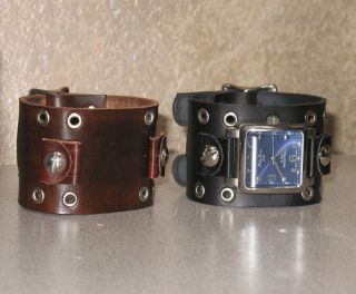 leather cuff watch band in Jewelry & Watches