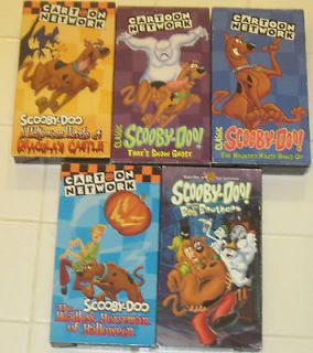 Cartoon Network SCOOBY DOO Lot 5 VHS¬Haunted House/Hallowee​n/Boo 