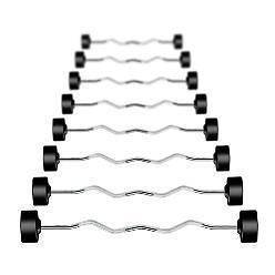   Complete Set Urathane Curl Barbells Weight Dumbbells Fixed Bars Biceps